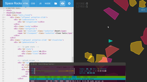 coder funcionando sin consumir casi procesador