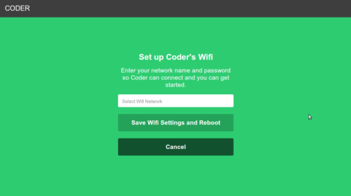 coder wifi setup raspberry pi