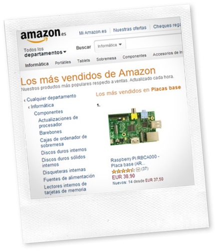 Raspberry Pi la más vendida en amazon