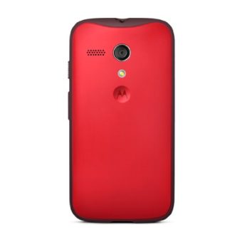 Motorola Grip Shell - Funda Oficial para Motorola Moto G (con marco de goma), rojo de Motorola