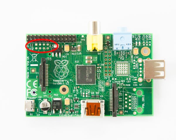 Raspberry Pi 1 conector P5