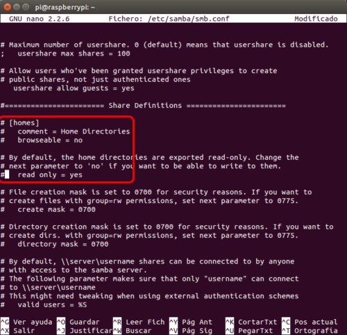 optimizar SAMBA  NAS o servidor casero en la Raspberry Pi 06