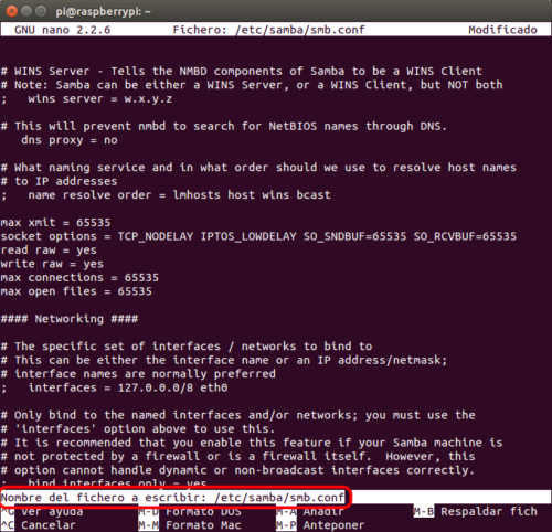 optimizar SAMBA  NAS o servidor casero en la Raspberry Pi 11