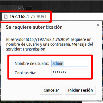 como acceder a transmission via web