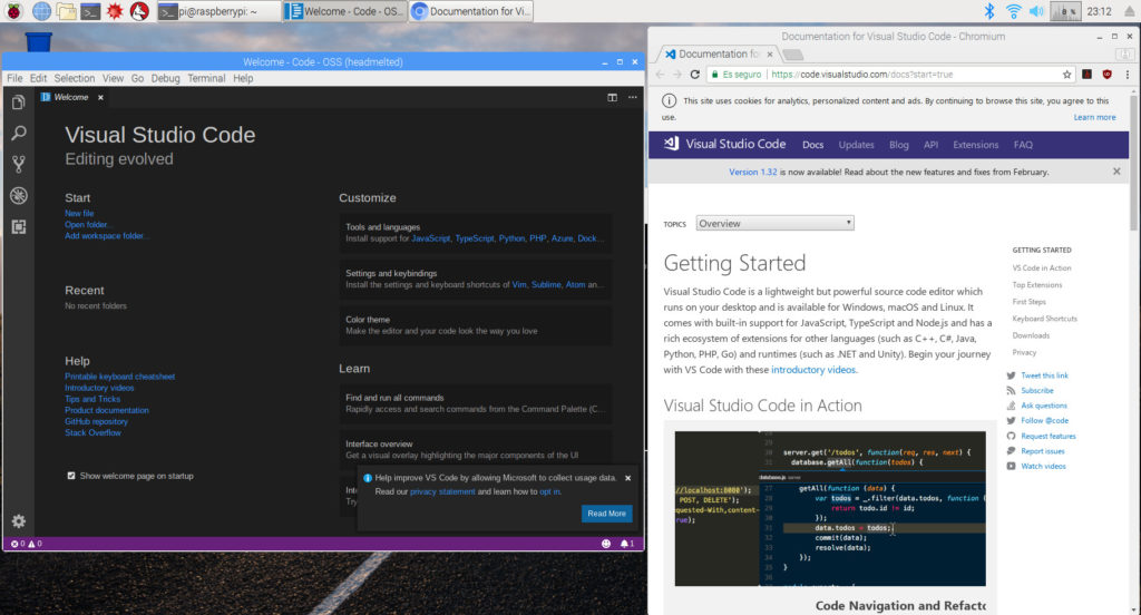 Visual Studio Code para Raspberry Pi | Raspberry para torpes