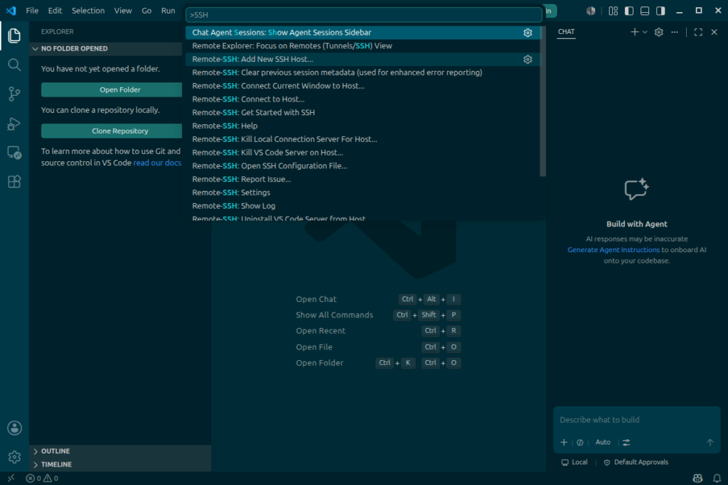 06_Paleta de comandos con Remote-SSH: Connect to Host...