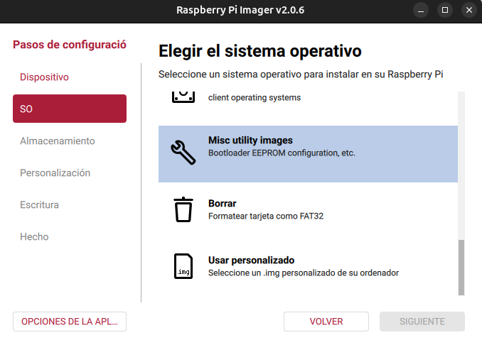 RASPBERRY PI IMAGER utilidades