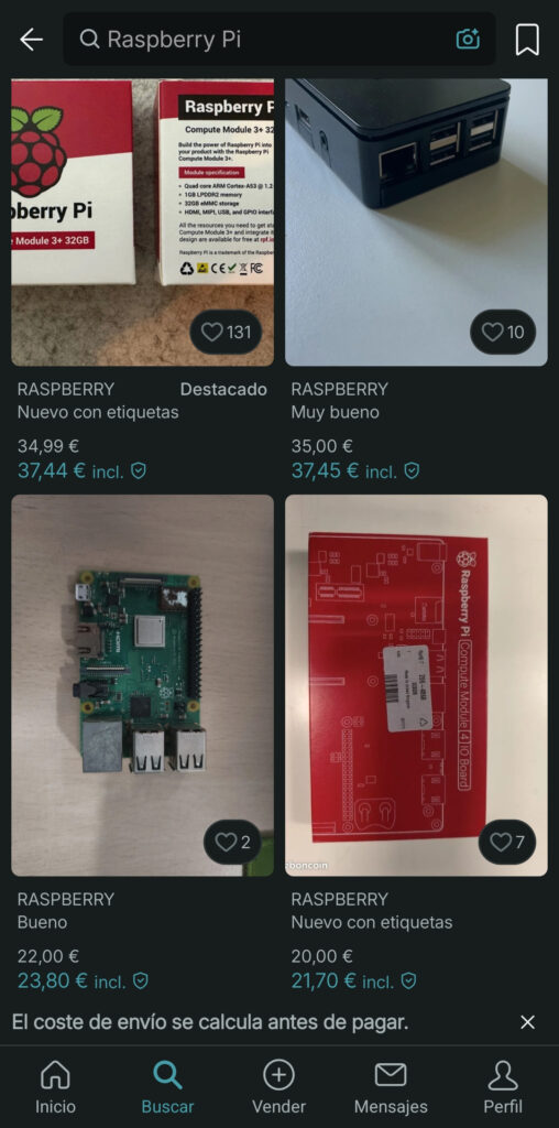 Raspberry Pi segunda mano - vinted