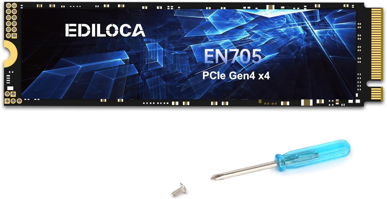 Ediloca EN705 de 2TB PCIe Gen4 SSD, NVMe M.2 2280