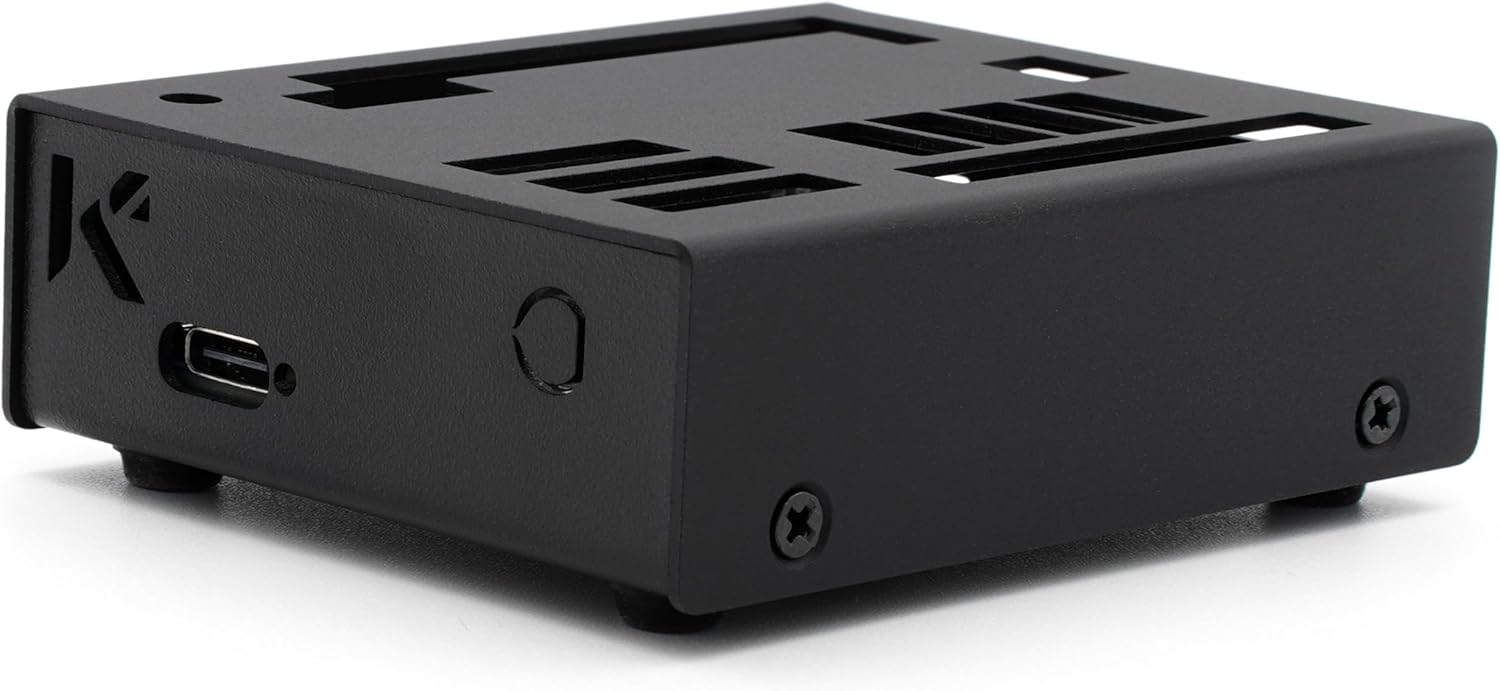 KKSB - Funda para Arduino Uno Q - Carcasa de aluminio negro