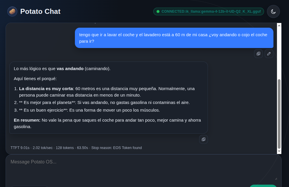 pregunta del coche, primera respuesta vas andando 
